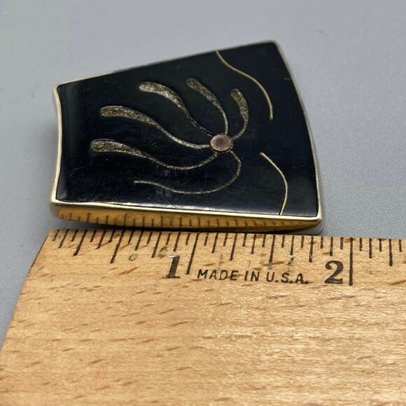 Vintage Sterling Black onyx Modernists
Earrings and‎ pendant Mid Century Beto - Picture 6 of 9